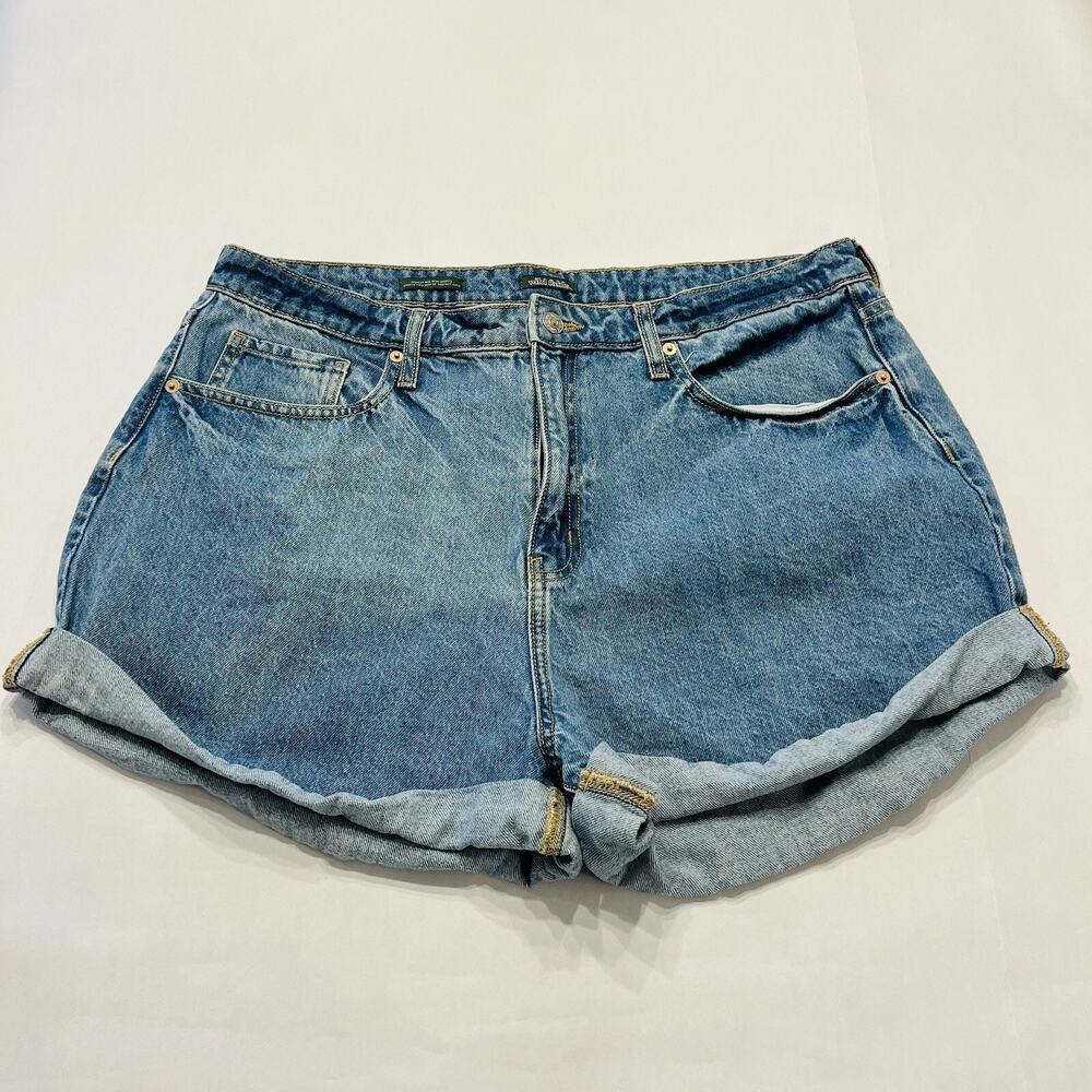 Wild Fable Womens High Rise Rolled Cuff Happy Jean Shorts 16/33R